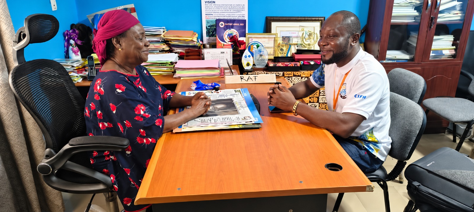 Madame Koffi, Directrice ex&eacute;cutive de l&rsquo;ONG APPROSAM, bas&eacute;e &agrave; San Pedro, dans le sud-ouest de la C&ocirc;te d&rsquo;Ivoire  