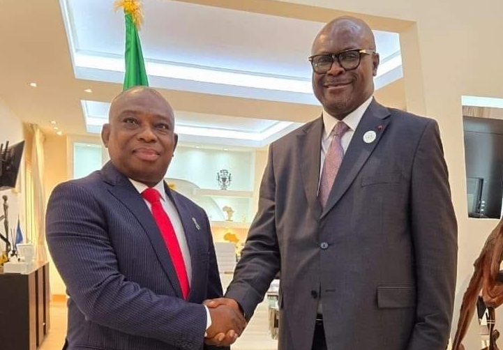 Kouadio Konan Bertin, nouvel ambassadeur de Côte d’Ivoire, présente ses lettres de créance à Libreville