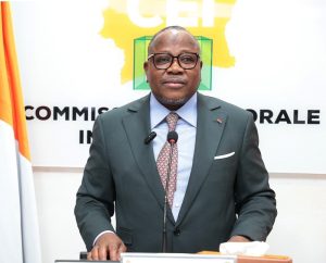 Le président de la Commission électorale indépendante (CEI), Ibrahime Coulibaly-Kuibiert.