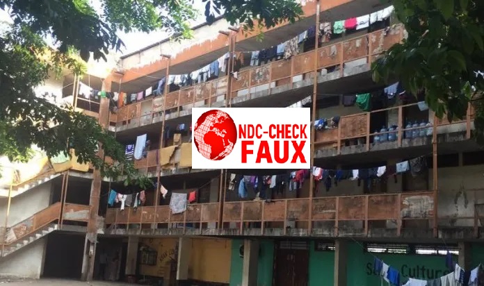 Faux : Cette photo n’est pas le campus de Cocody, mais une cité universitaire au Congo